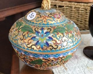 Antique Asian / oriental bowl with lid