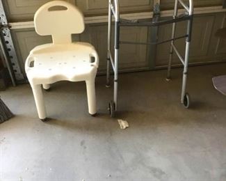 shower chair and walker