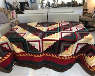 112" x 112" cotton quilt.