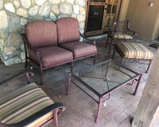 Several sets of quality patio furniture with sunbrella fabric