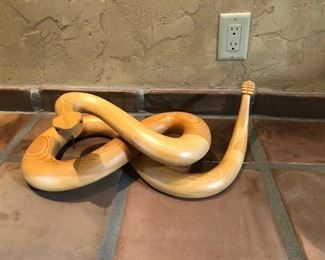 This wood snake will charm you!