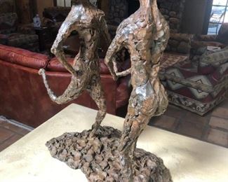 Dancing figures bronze by David Unger.