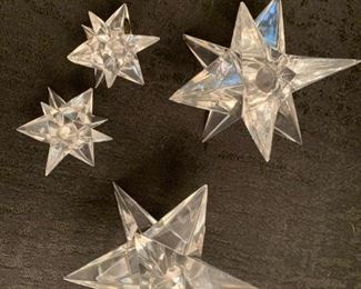 Chrystal Star Candle Holders Made in West Germany 
Set of 4!
