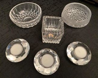 Crystal Bowls, Candle Holders!