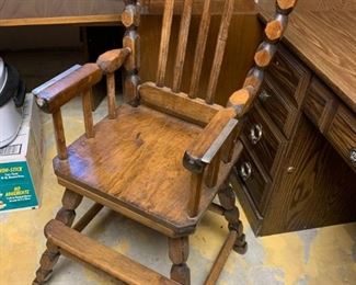 Vintage Solid Wood High Chair!