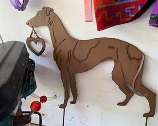Metal Greyhound Yard Art!