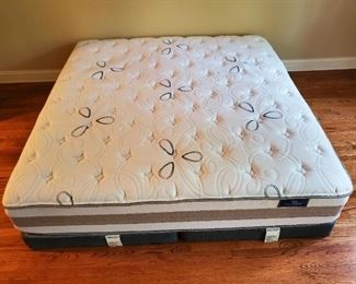 Serta PerfectNight Unlimited King Size with Low Profile Box Springs.  Only 2 Years Old!  Also have another king mattress and box spring, and a queen size mattress and box spring.