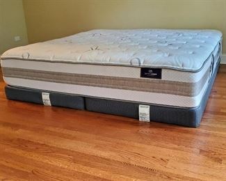 Serta Perfect Night Unlimited King Size with Low Profile Box Springs.  Only 2 Years Old!  Also have another king mattress and box spring, and a queen size mattress and box spring.