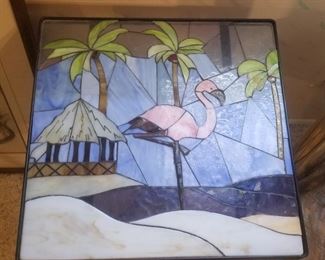 Stained glass top table