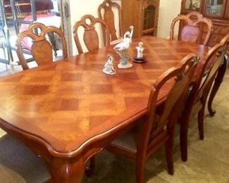 Classic dining table with 8 chairs