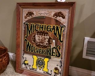 100 years of Michigan Football bar mirror $165