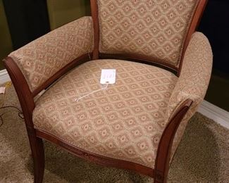 Wood and Fabric chair $95