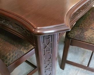 Detail shown on Harden Chippendale table
