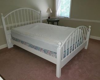 White full size bed $250