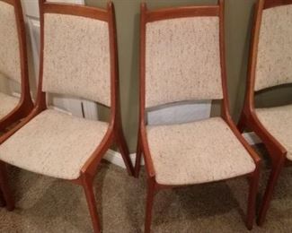 4 vintage house of Denmark teak chairs $400