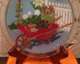 Peggy Karen glass plate $45