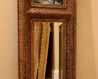 Item 6: Trumeau mirror (signed lower left) - 15.25" x 45.25": $325
