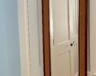 Item 57: Hanging mirror with cork border - 17.5" x 54.5": $65