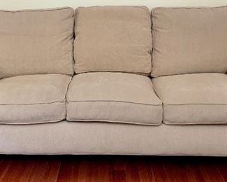 Item 65: Tan sofa (with extra fabric) - 79"l x 29.5"d x 32"h: $625
