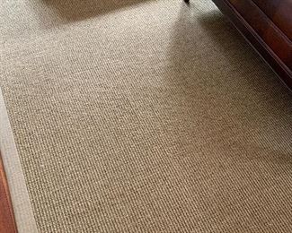 Item 96: Tan Sisal Rug with Border - 96" x 120.5": $150