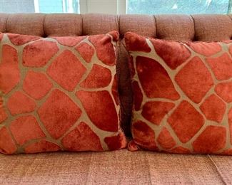 Item 116: (2) Designer Down pillows - 20" x 20": $45 pair