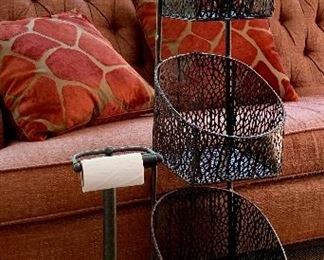 Item 118: Toilet paper and towel stand: $25
Towel stand - 10"l x 13"w x 42"h
