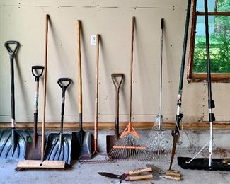 Lot of assorted garden tools: $25