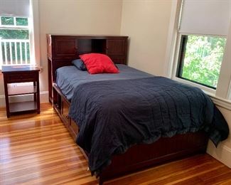 Item 42: Pottery Barn Teen full bed with storage (mattress not included): $650