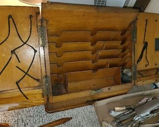 Antique Traveling Salesman Wooden Desk