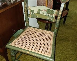 George Washinton's Mount Vernon Handpainted Chair By Hitchcocks Ville Furniture