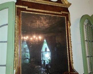 George III Walnut And Giltwood Mirror (Mid 18th Century)