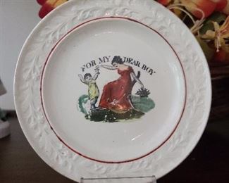 "For My Dear Boy" Antique Plate