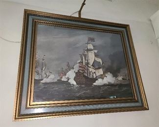 Framed Sailboat Artwork