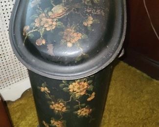 Vintage Scuttle Tin Can