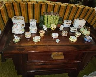 Antique Asian Themed Hidden Compartment Table