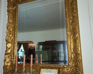 Giltwood Framed Mirror (20th Century)