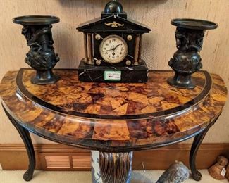LOVE this Maitland-Smith demilune table - it has all the right stuff!