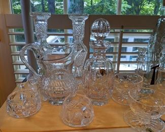 Just a few of the pieces of Waterford crystal.