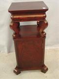 220 - 7pc. Mahogany Empire Bedroom Suite w Original Finish on All, Night Stand, 20in. W, 19in. D, 36in. T