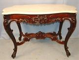 105 - Rosewood Rococo Turtle Top Table, 43in x 29in