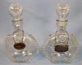 119 - Pair Decanters signed Baccarat, 11in T