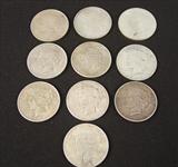 119 - 10 Silver Dollars, Dated 1922 - 1925