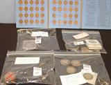 123, 124, 125, 126 & 127 - Stone Mountain Commerative Half Dollar, 10 Franklin half dollars, 10 Liberty half Dollar & set Lincoln Pennies