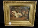 333 - Gold Leaf Frame with Oil on Canvas, 14in. Wide, 12in. Tall