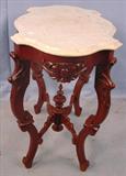 453 - Walnut Victorian Turtle top table, 32in. Long, 20in. Deep, ca. 1860, end view