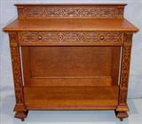 154 - Oak Server by R.J. Horner, 43 in. T, 44 in. W, 19 in. D, ca. 1890.