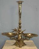 40 - Silver Plate Epergne in classical motif with cupid, ca. 1860.