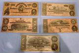 328 - Confederate 100 Dollar Bill, 329 - Confederate 20 Dollar Bill, 330 - Confederate 10 Dollar Bill, 331 - Confederate 10 Dollar Bill, 332 - Confederate 5 Dollar Bill