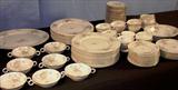630 - 77 pc. Set of China, Theodore Haviland N.Y., Apple Blossom Pattern.