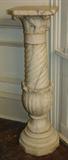 550 - Marble Pedestal, three pieces, 40 in. T, 11 in. W, ca. 1880.